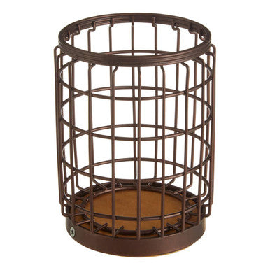Round Bronze Coated Utensil Holder | Vertex