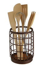 Round Bronze Coated Utensil Holder | Vertex