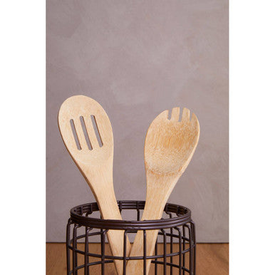 Round Bronze Coated Utensil Holder | Vertex