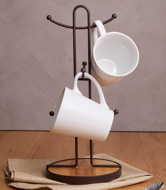 Bronze Powder Coated 6 Mug Tree | Vertex