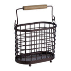 Oval Bronze Coated Utensil or Cutlery Holder | Vertex