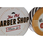 Set of 2 Barber Shop Storage Tins | Paice
