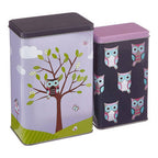 Set of 2 Happy Owls Storage Canisters | Paice