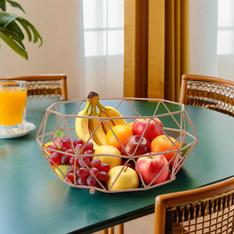 Pink Fruit Basket with Ball Feet | Vertex