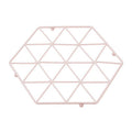 Pink Finish Hexagonal Trivet | Vertex