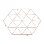 Pink Finish Hexagonal Trivet | Vertex