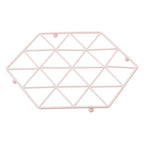Pink Finish Hexagonal Trivet | Vertex