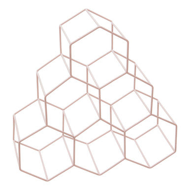 6 Bottle Pink Finish Wine Rack | Vertex