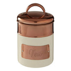 Cream and Copper Tea Canister | Prescott