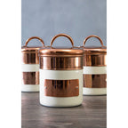 Cream and Copper Tea Canister | Prescott