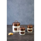 Cream and Copper Tea Canister | Prescott