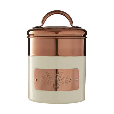 Cream and Copper Coffee Canister | Prescott