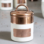 Cream and Copper Coffee Canister | Prescott