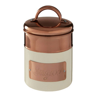 Cream and Copper Sugar Canister | Prescott