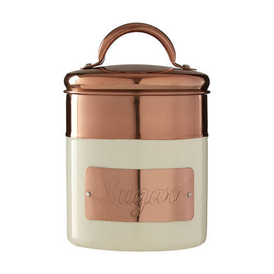 Cream and Copper Sugar Canister | Prescott