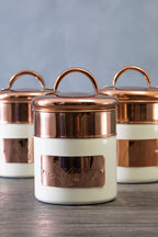 Cream and Copper Sugar Canister | Prescott