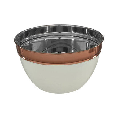 Small Cream and Copper Mixing Bowl | Prescott