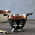 Small Charcoal and Copper Colander | Prescott