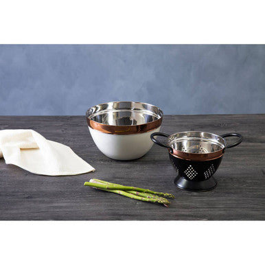 Small Charcoal and Copper Colander | Prescott