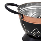 Small Charcoal and Copper Colander | Prescott