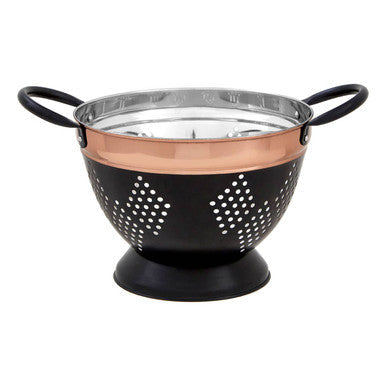 Medium Charcoal and Copper Colander | Prescott