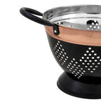 Medium Charcoal and Copper Colander | Prescott