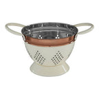 Small Cream and Copper Colander | Prescott