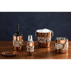 Copper Finish and Hair on Leather Champagne Bucket | Albany