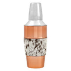 Copper Finish and Hair on Leather Cocktail Shaker | Albany