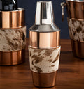 Copper Finish and Hair on Leather Cocktail Shaker | Albany
