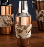 Copper Finish and Hair on Leather Cocktail Shaker | Albany