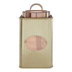 Square Biscuits Canister in Gold | Prescott
