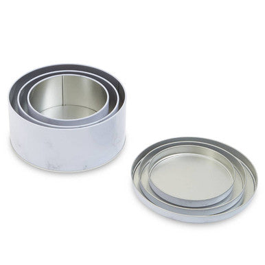 Set of Three White Marble Effect Storage Tins | Paice