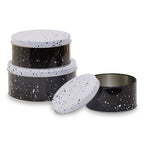 Set of Three Black and White Storage Tins | Paice
