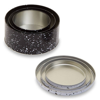Set of Three Black and White Storage Tins | Paice