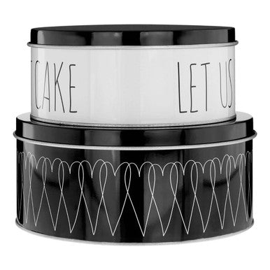 Heartlines Cake Storage Tins Set of 2 | Paice