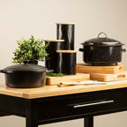 Black Large Storage Canister | Rhombus