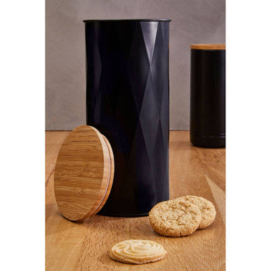 Black Large Storage Canister | Rhombus