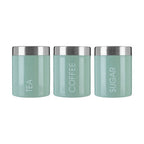 Set of 3 Pistachio Enamel Canisters | Liberty