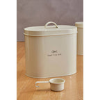 Cream Cat Food Storage Bin with Scoop 6.5 Litre | Adore Pets
