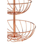 3 Tier Rose Gold Finish Fruit Basket | Kuper