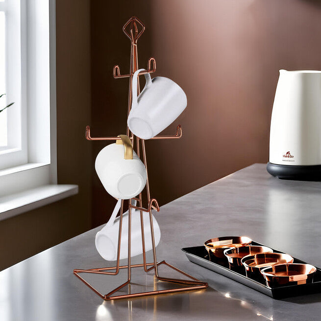 Copper Finish 6 Mug Tree | Vertex