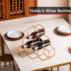 6 Bottle Copper Finish Wine Rack | Vertex