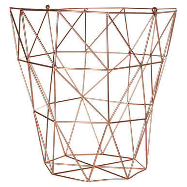 Copper Finish Storage Basket | Vertex