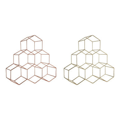 6 Bottle Gold Finish Wine Rack | Vertex