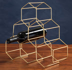6 Bottle Gold Finish Wine Rack | Vertex
