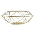 Gold Finish Wide Fruit Basket | Vertex