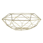 Gold Finish Wide Fruit Basket | Vertex