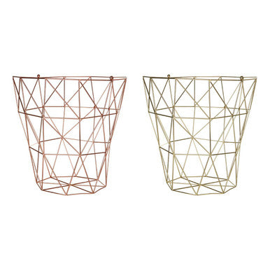 Gold Finish Tall Storage Basket | Vertex