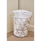 Gold Finish Tall Storage Basket | Vertex